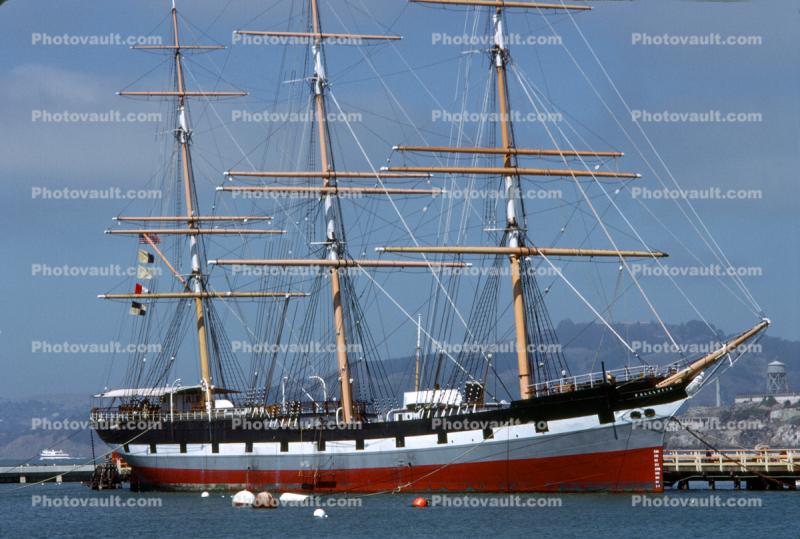 Balclutha, three-masted, steel-hulled, square-rigged ship, Hyde Street Pier