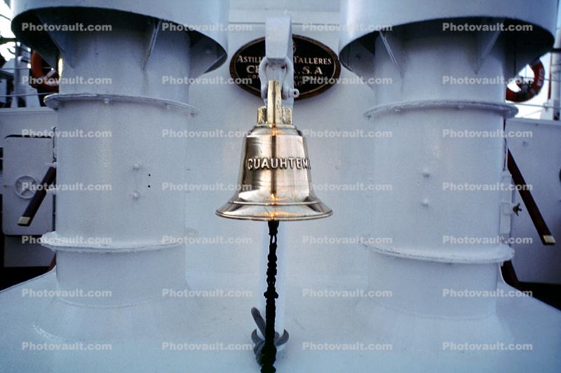 Brass Bell, Cuauhtemoc, 3-masted steel barque, Steel-hulled sail training vessel, windjammer, Mexican Navy, Mexico