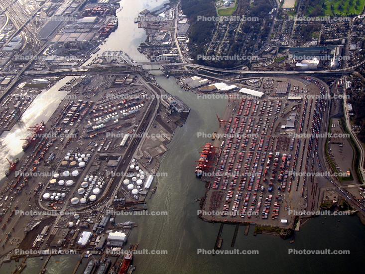 Harbor, Terminal, Docks, Oil Storage, Cars