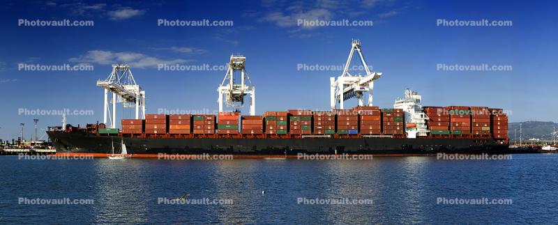 ZIM Piraeus, Container Ship, Cranes, Panorama, IMO: 9280847