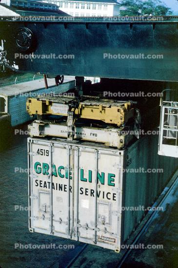 Grace Line, Seatainer Service, Gantry Crane, 1950s