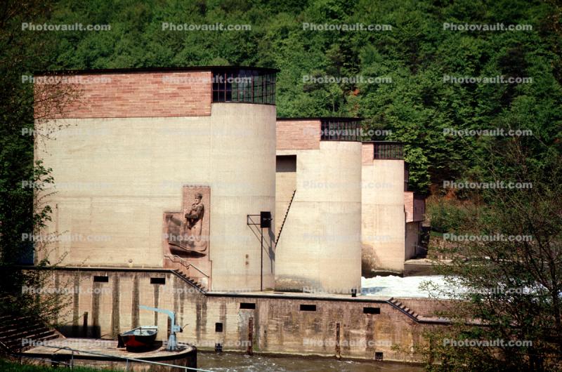 Neckar River Dam, Lock, Heidelberg