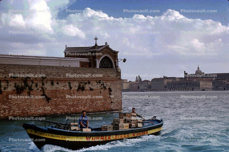 Wuhrer Birra, Beer Boat, Venice, 1965, 1960s