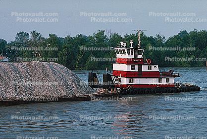 Barge, Tugboat Nolan, Pusher Tug, Mississippi River, New Orleans