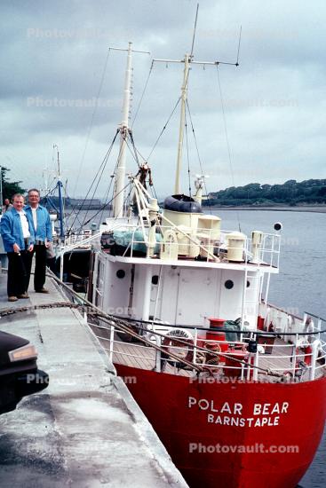 Polar Bear, Barnstaple, Dock, Harbor, redboat, redhull, 1950s