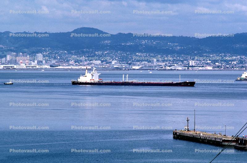 Oil Tanker, Harbor, Eastbay Hills, Port of Oakland