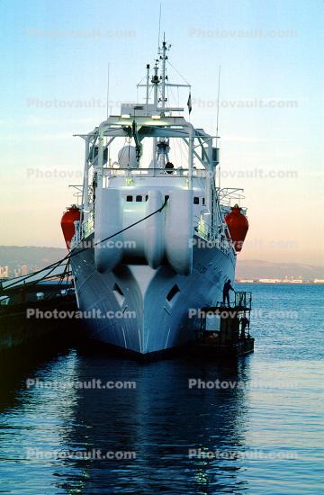 CS Salernum, Transoceanic Cable Ship Company, Harbor, Dock, head-on