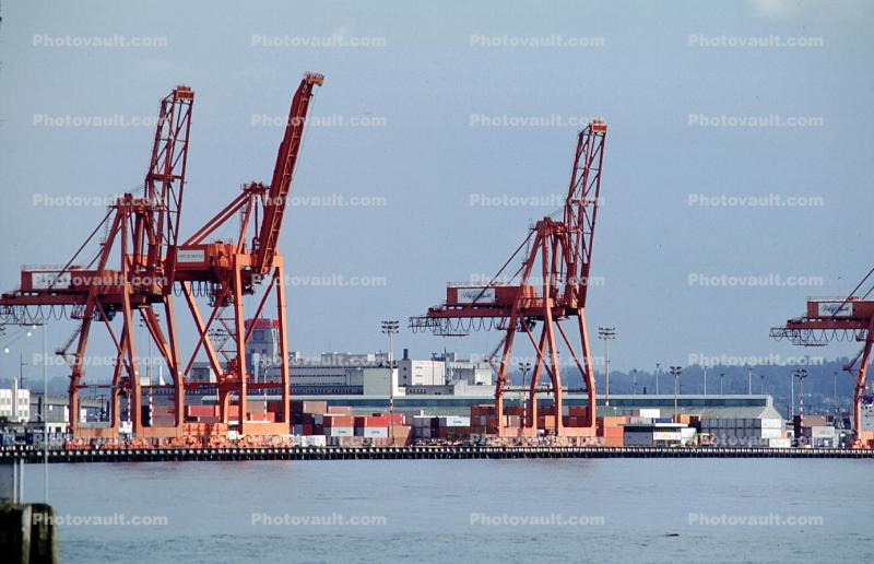 Seattle Harbor, Gantry Crane, Dock, containers