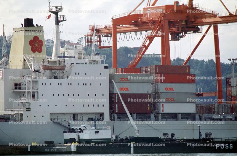 Seattle Harbor, Gantry Crane, Dock, Harbor