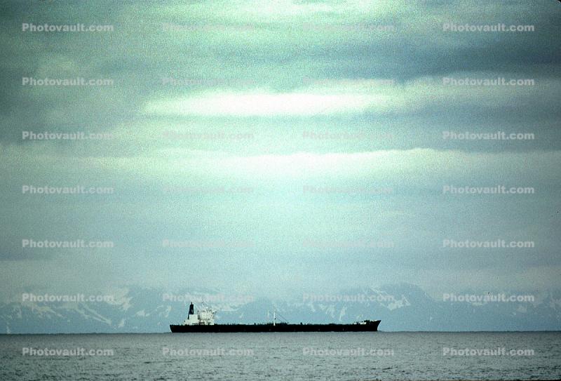 Oil Tanker, Alaska Pipeline Terminus, Valdez Marine Oil Terminal, Harbor
