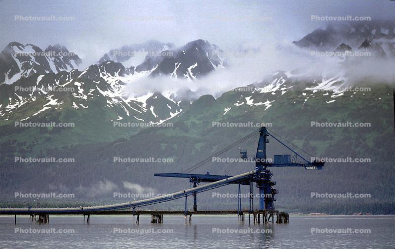 Alaska Pipeline Terminus, Loading Dock, Valdez Marine Oil Terminal, Crane, Harbor