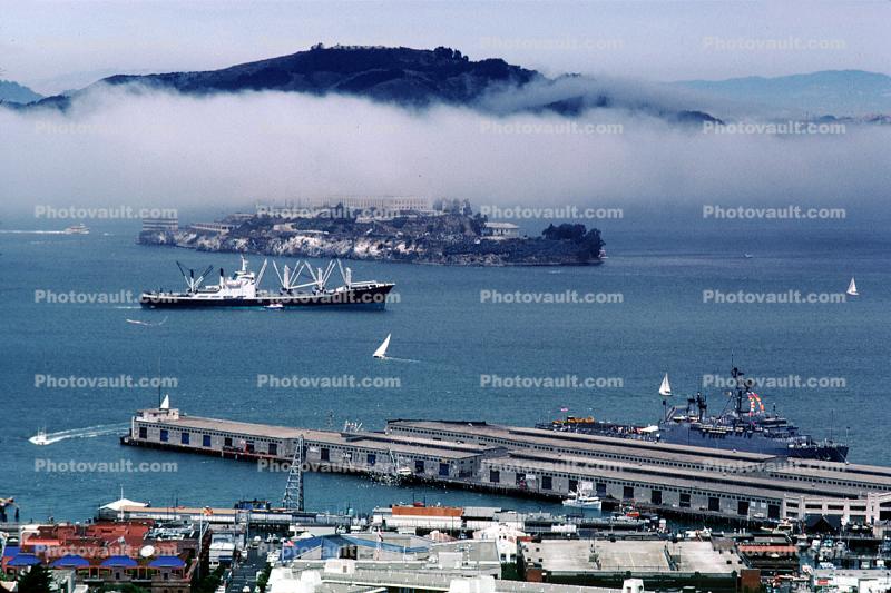 Alcatraz Island, Dock, Harbor, 1982, 1980s
