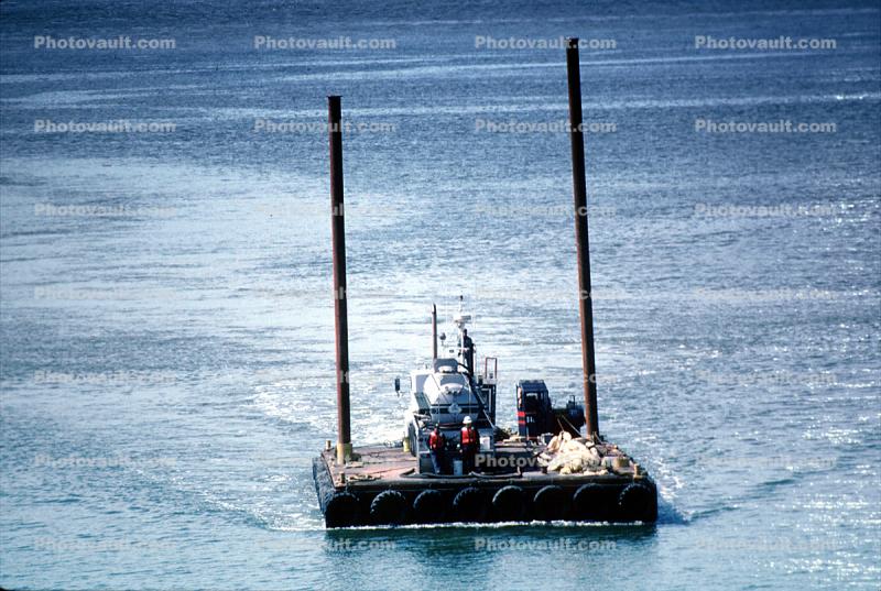 Pusher Tugboat, Raft, Alameda, Oil Tanker Truck