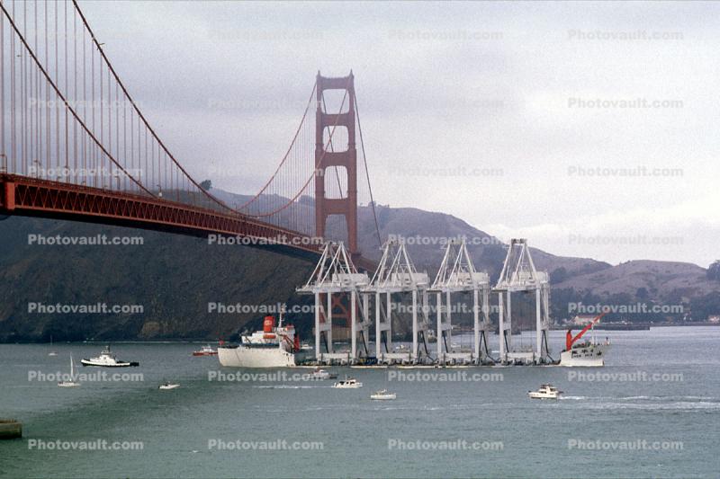 shipping large cranes from China to Oakland, Golden Gate Bridge, Gantry Crane