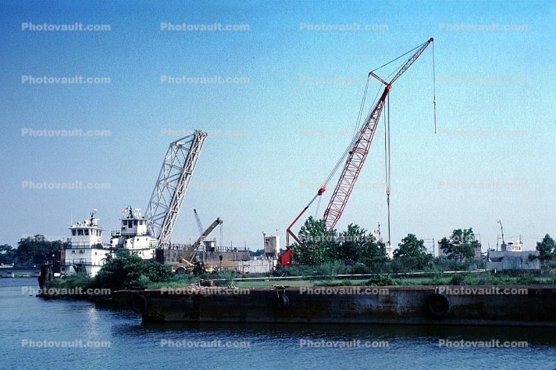Pusher Tugs, Tugboats, Cranes, Pascagoula, towboat