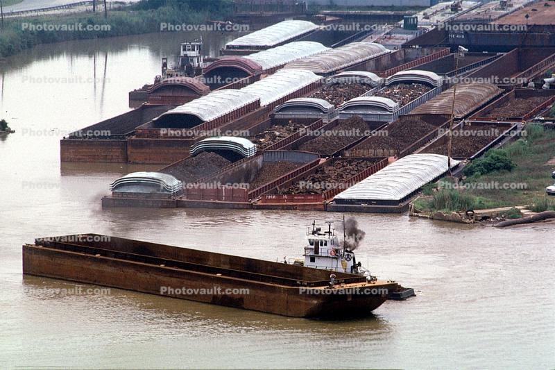 Pusher Tug, Tugboat, Barge, Mobile Bay