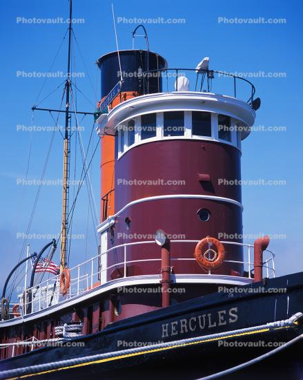Tugboat, Hercules Tugboat, Hyde Street Pier, Fishermans Wharf, Dock, Harbor