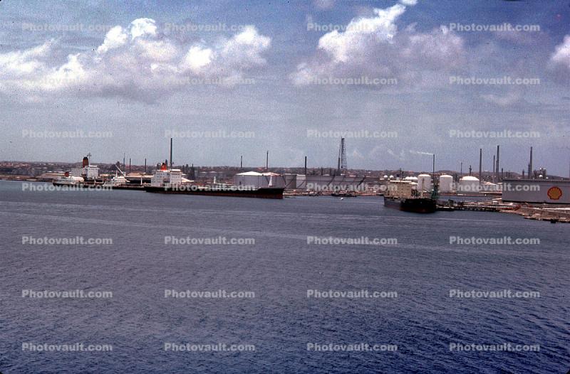 Willemstad Harbor, Fuel Oil Tanks, Tanker, Docks, Harbor, Willemstad, Curacao
