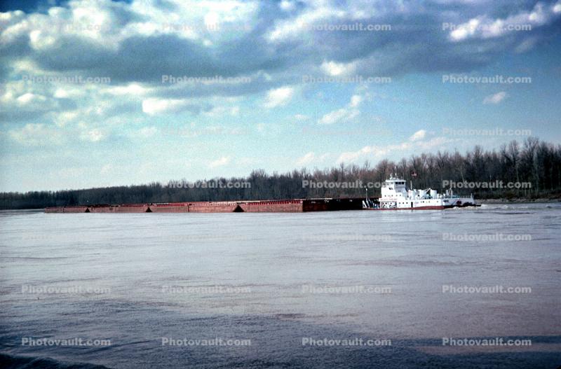 WJ.Barta, Pusher Tugboat, north of New Orleans