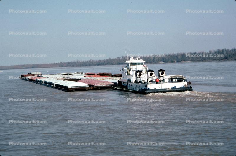 WJ. Barta, Pusher Tugboat, north of New Orleans