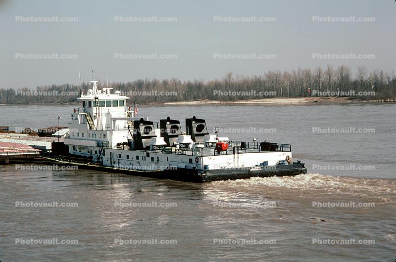 WJ. Barta, Pusher Tugboat, north of New Orleans