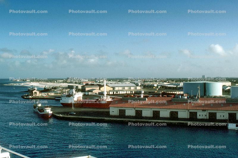 Docks, Harbor, Warehouse, Building, Oil Tanks
