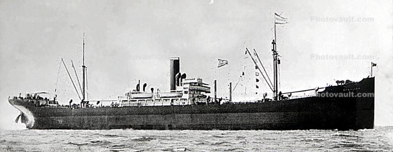 Freighter, steamship, 1920's, Panorama