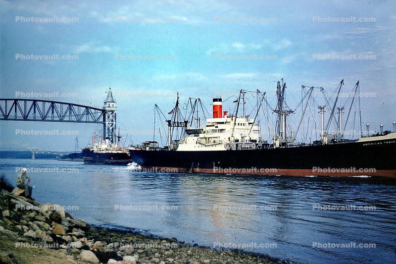 American Traveler, Freighter, Cape Cod Canal, Massachusetts