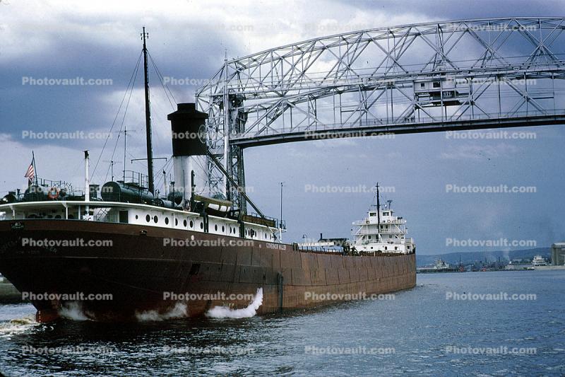 Governor Miller, USS Steel Ship, Bulk Carrier, Ore Ship, IMO: 5134234, Harbor, Duluth, June 1971, 1970s