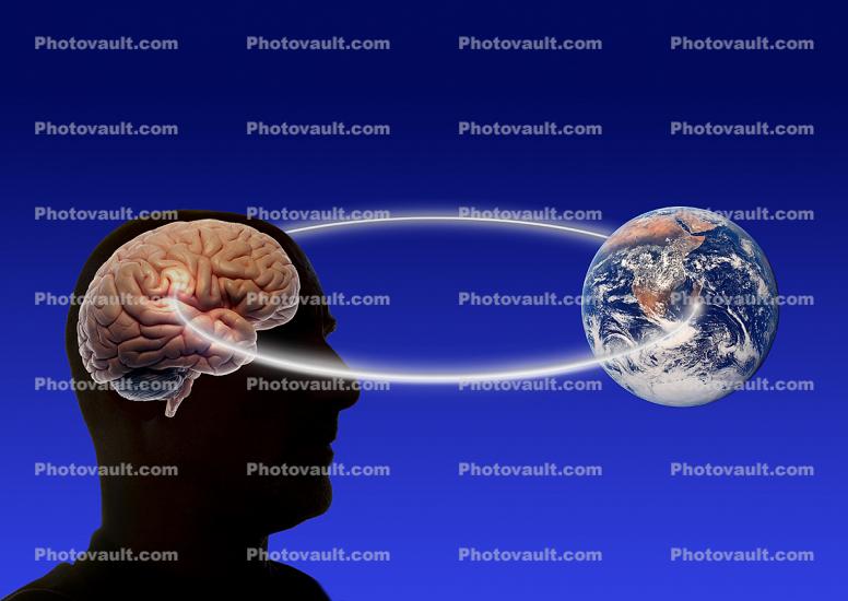 Brain, Earth, Orbit, Brain with Orbit, Global Brain