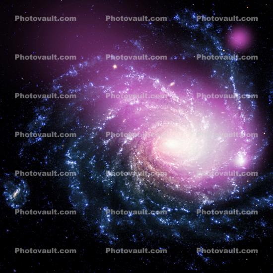 Dwarf Galaxy Caught Ramming Into a Large Spiral Galaxy