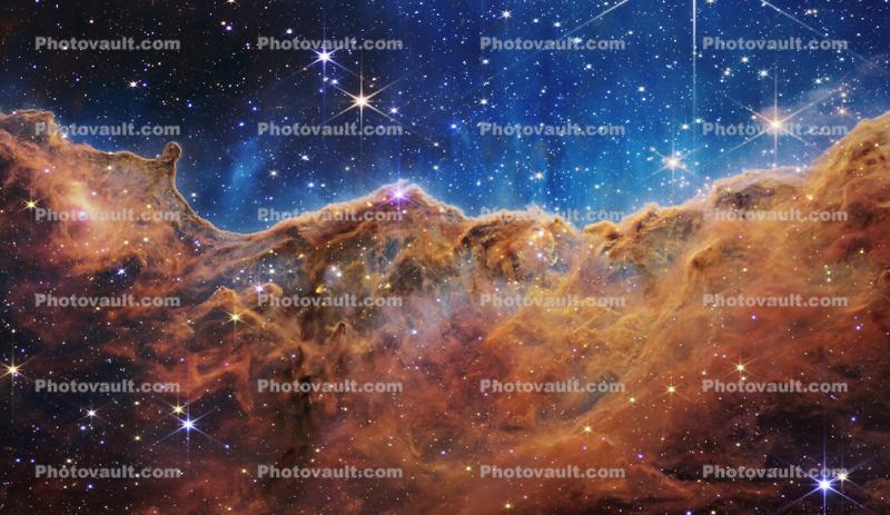 ?Cosmic Cliffs? in Carina Nebula, Webb Telescope Image, Infra-Red