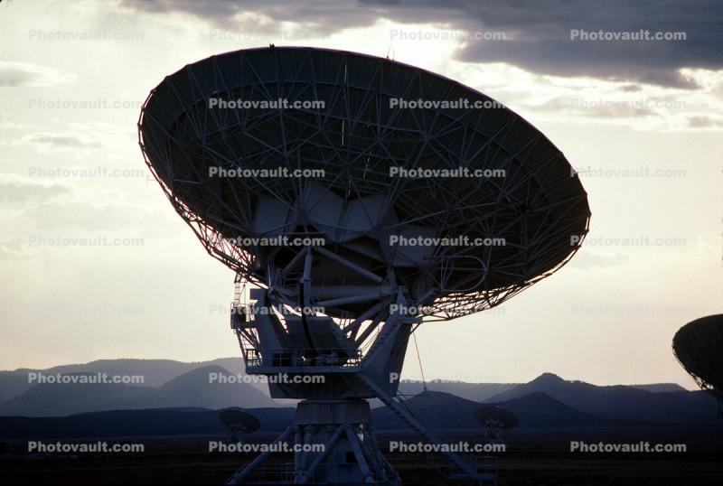 Radio Dish Antenna and Mountains, VLA