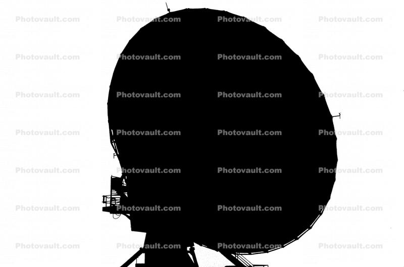 Radio Dish Antenna, VLA silhouette, shape