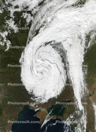 Low-pressure system over eastern Europe, October 18, 2012