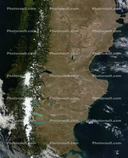 Glacial Lakes of Patagonia, Andes Mountains, Chile, Argentina