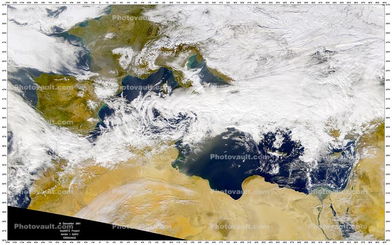 Winter Storm Sweeps Across Europe, Africa, Mediterranean Sea