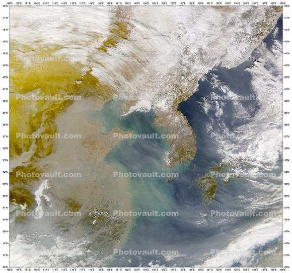 Opaque Skies in the Far East, Haze, Smog, Korea, China