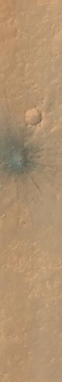 New impact crater on the surface of Mars in 2019