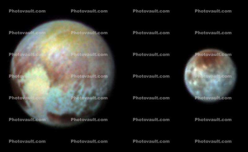 Pluto and Charon Shine in False Color