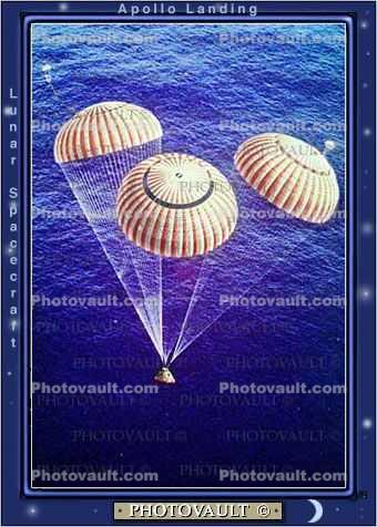 Apollo Command Module, Splash Down, Parachutes