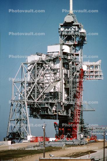 Space Shuttle launch pad, lattice work, Cape Canaveral