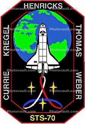 Space Shuttle, Mission Patch STS-70