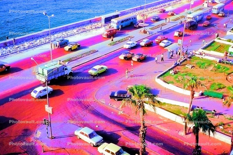 Psychedelic Street, Palm Trees, New Caledonia, psyscape