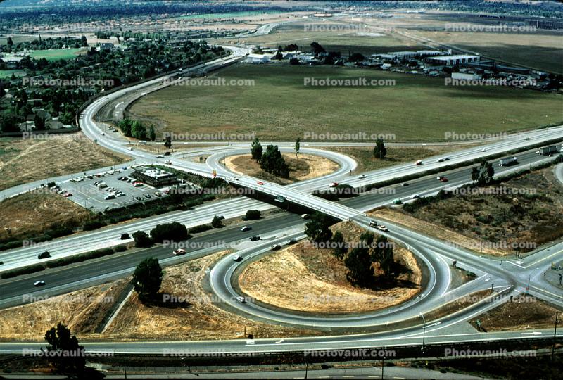 Parclo Interchange, Interstate Highway I-580, Pleasanton, California, 1 October 1983