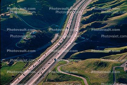 Interstate Highway I-580, Castro Valley, hills
