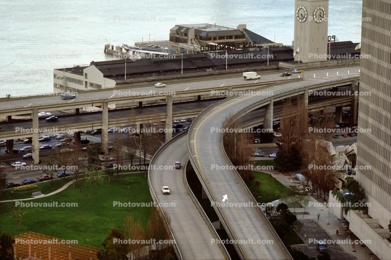 The old Embarcadero Freeway, Onramp, Offramp, Ferry Plaza