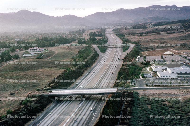 Diamond Interchange, Interstate Highway I-405, cars, traffic, freeway