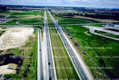 highway, exit, entrance, entry, offramp, off ramp, off-ramp, cars, vehicles, Parclo Interchange