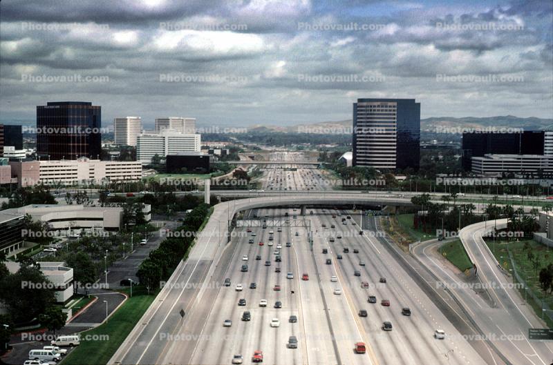 Interstate Highway I-405, Irvine, California, cars, traffic, freeway